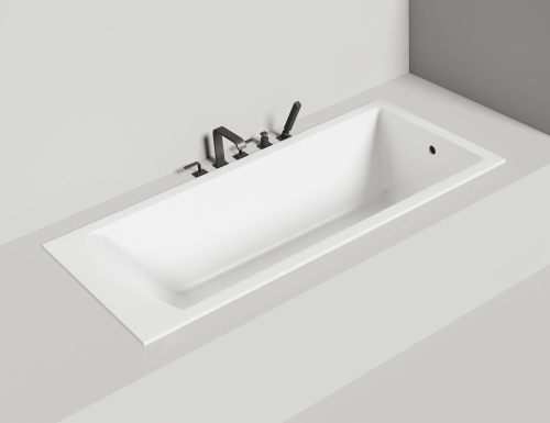 Ванна из искусственного камня Salini CASCATA 104223M 180х80 встраиваемая прямоугольная с ножками - фото 4